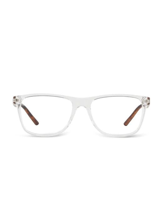 ARMANI EXCHANGE White Ax3048 Rectangle-Frame Glasses for men