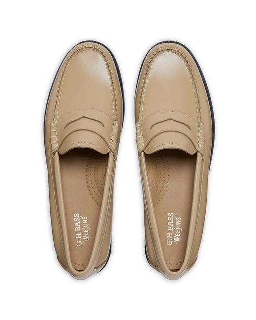 G.H.BASS White Weejuns Penny Loafers