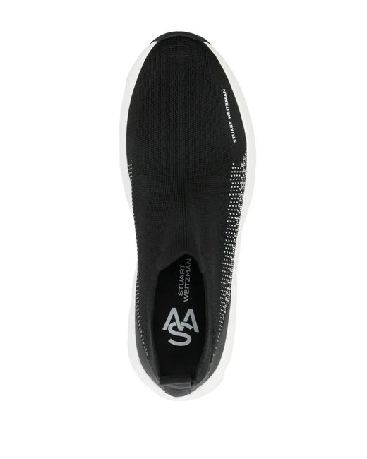 Stuart Weitzman Black Sw Glide Slip-On Sneakers