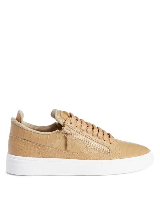 Giuseppe Zanotti Brown Gz94 Double-Zip Low-Top Sneakers for men