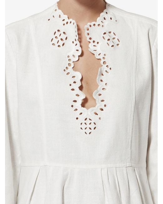 Isabel Marant White Tianny Midi Dress