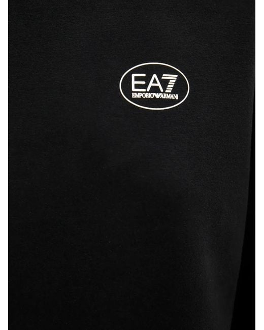 Sudadera con logo estampado EA7 de color Black