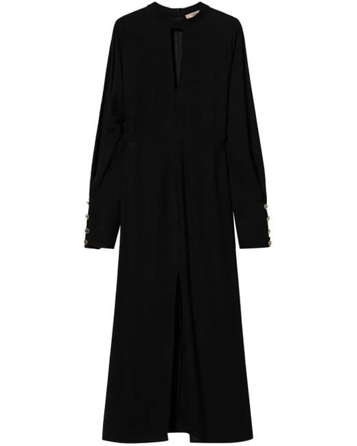 Twinset Georgette Midi-Jurk in het Black