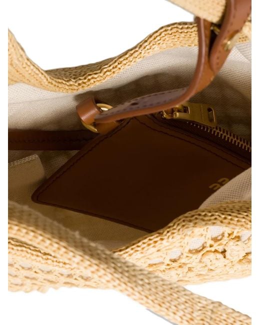 Miu Miu Natural Ivy Raffia Crochet Handbag