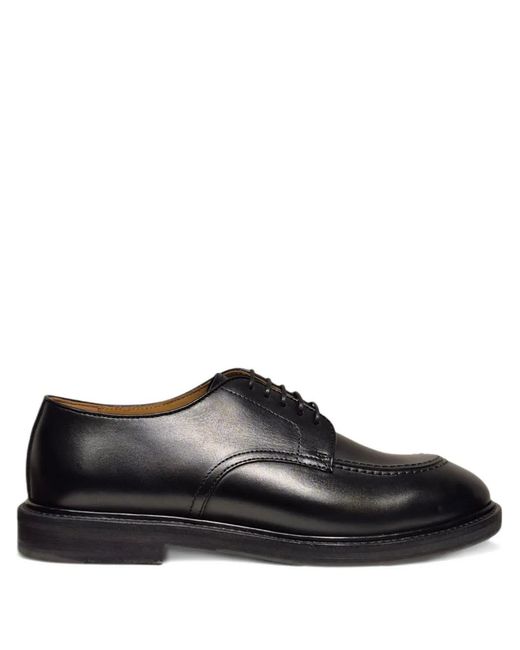 Henderson Black Panelled Derby Shoes for men
