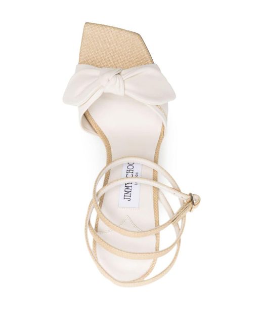 Jimmy Choo Natural Richelle 110mm Leather Sandals