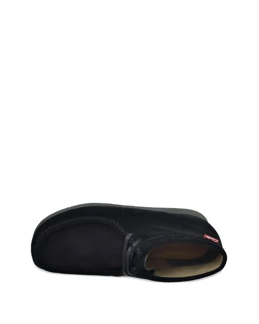 Clarks Black Stinson Hi Suede Lace-Up Shoes for men