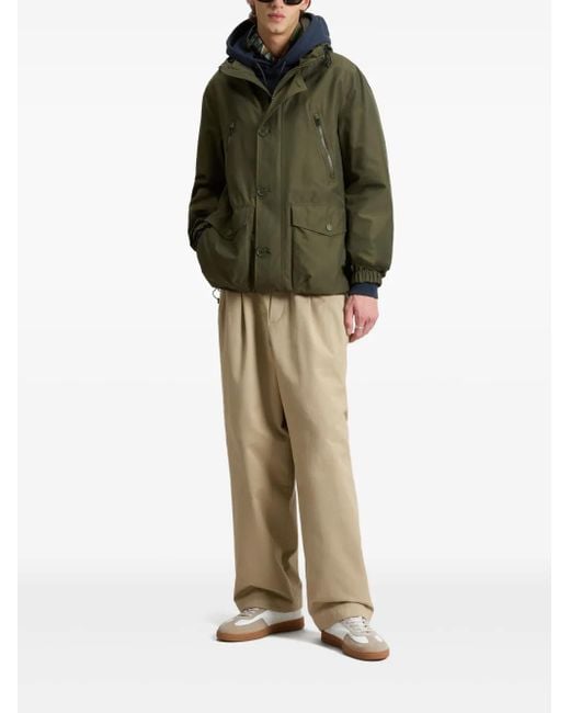 Woolrich Green Parka Light Ramar Con Cappuccio for men