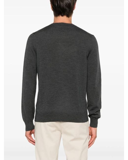 Fay Gray Round-Neck Virgin Wool Sweater for men