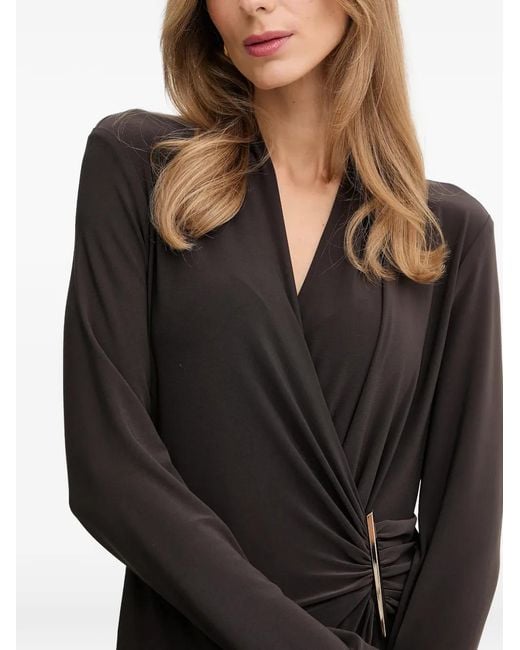 Joseph Ribkoff Black V-neck hardware jumpsuit