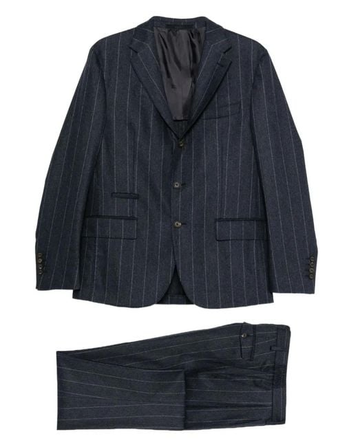 Eleventy Blue Pinstriped Suit for men