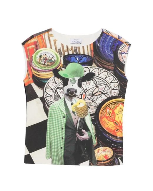 The Artistylist Blue Graphic-Print T-Shirt