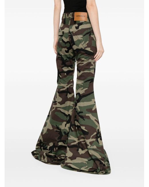 Vetements Black Camouflage-print Flared Trousers