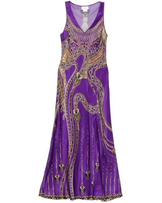 Abito The Luxorland Lady Con Taglio Sbieco di Camilla in Purple