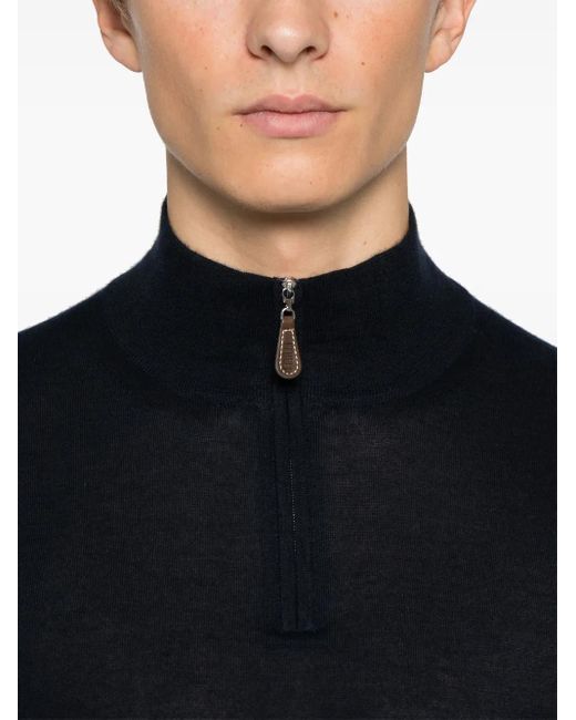 Fedeli Sweater Met Print in het Blue voor heren
