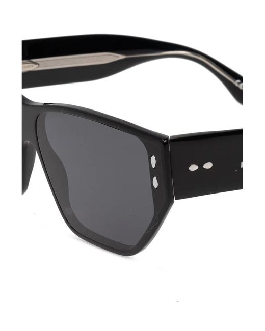 Isabel Marant Black Geometric-Frame Sunglasses