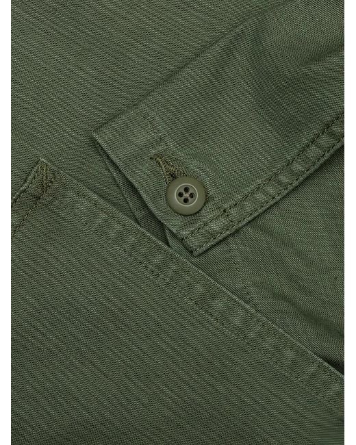 Needles Green Embroidered Overshirt for men