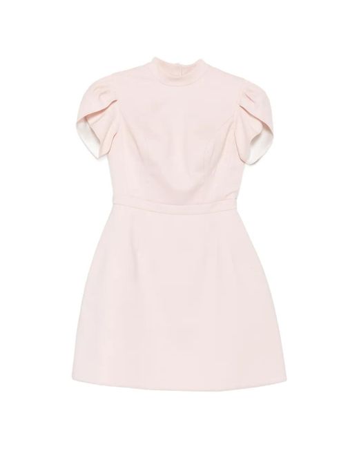 Leen Mougrhabi Pink Cheri Cut-Out Bow-Detail Mini Dress