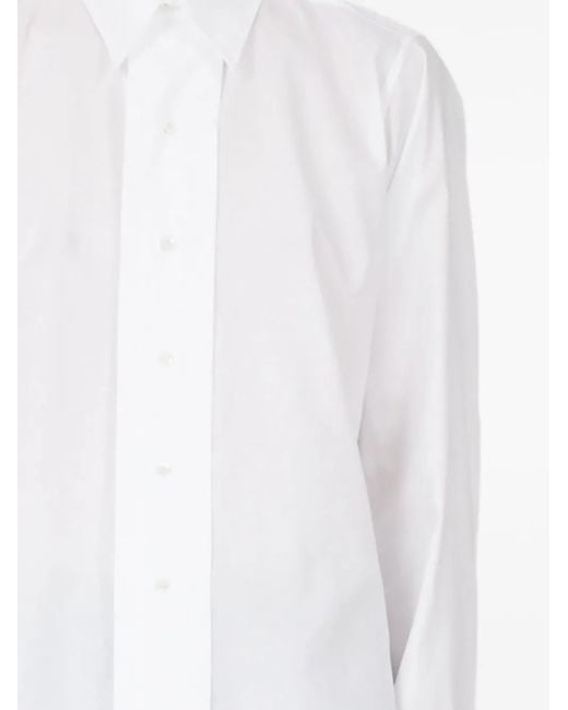 Maison Margiela Blouse Met Gewelfde Afwerking in het White