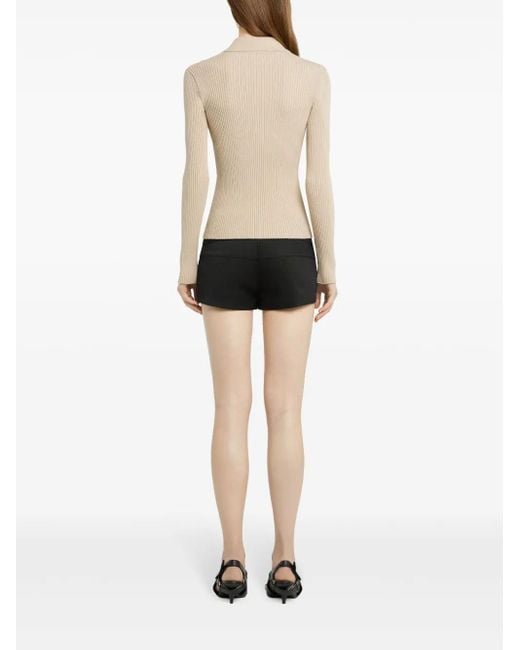 Courreges Natural Zip-Up Cardigan