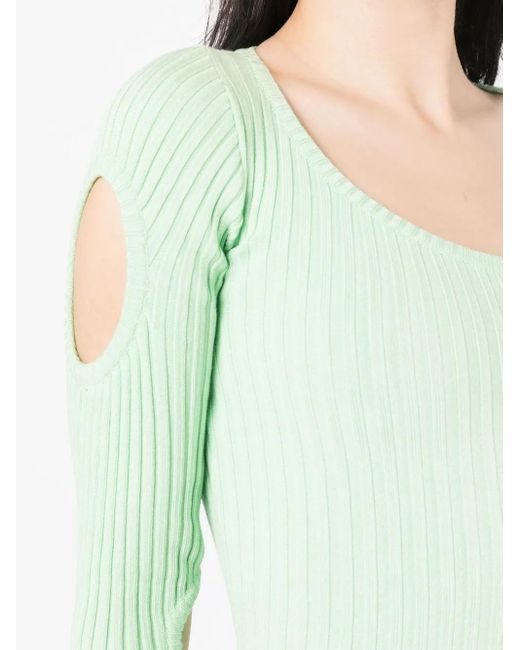 Gloria Coelho Top Met Cropped Mouwen in het Green