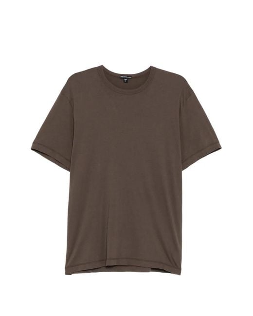 James Perse Brown Brushed Lotus T-Shirt for men
