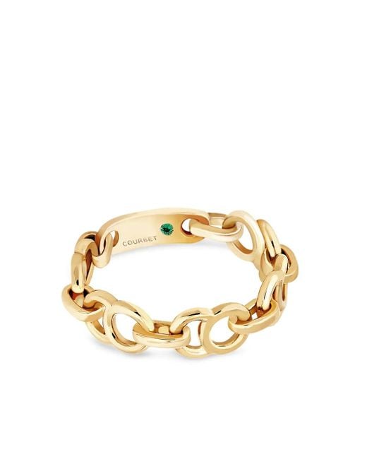 COURBET Metallic 18Kt Recycled Celeste Chain Ring