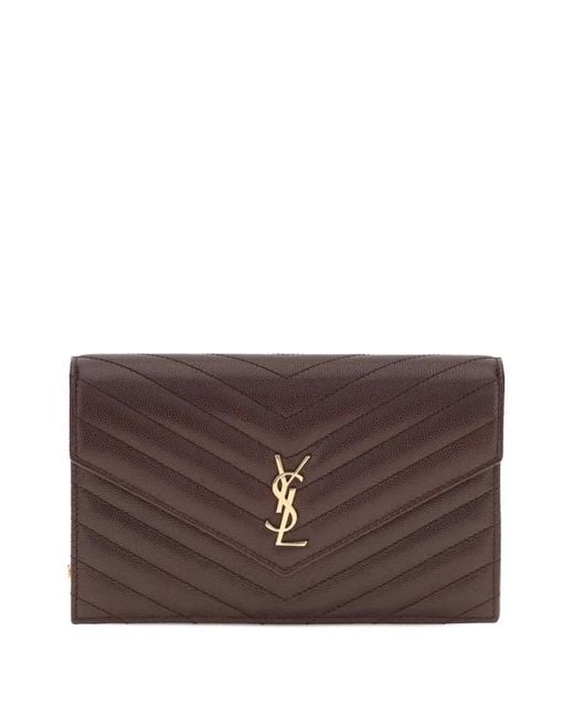 Saint Laurent Brown Cassandre Quilted Leather Mini Bag