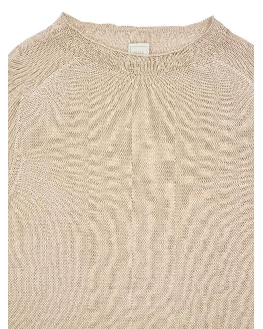 メンズ 120% Lino ラグランスリーブ セーター Natural