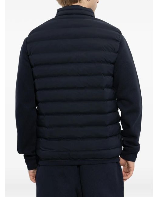 EA7 Blue Quilted Insulated Gilet for men