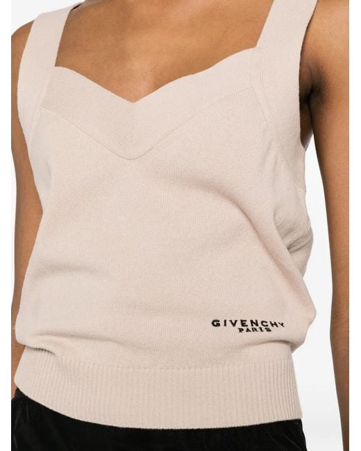 Givenchy Natural V-Neck Knit Top