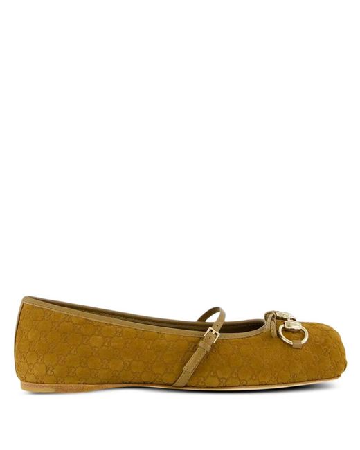 Gucci Green Horsebit Ballet Flats