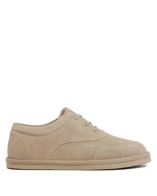 12 STOREEZ Brown Leather Derby Shoes