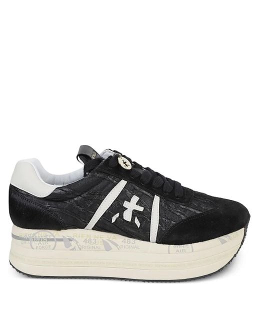 Premiata プラットフォーム スニーカー Black