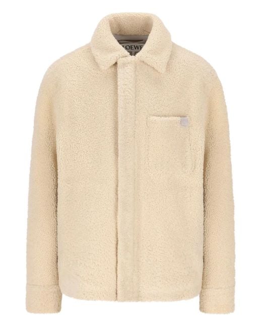 Loewe Shearling-Jacke mit Knöpfen in Natural für Herren