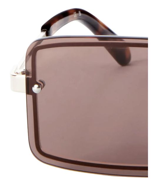 Off-White c/o Virgil Abloh Brown Tampa Square Sunglasses