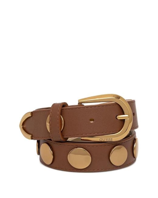 Cintura Con Borchie di Guess in Brown