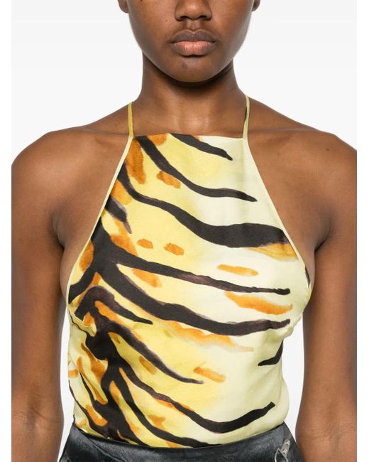 Nanushka Lilia Top in het Metallic