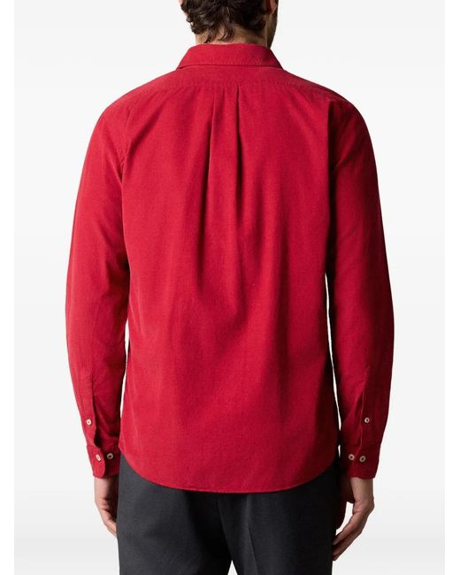 Brooks Brothers Red Slim Fit Cotton Corduroy Shirt With Spread Collar for men