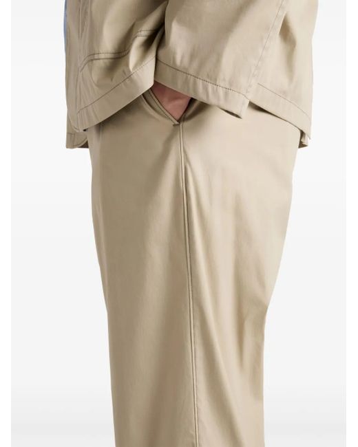 Prada Natural Mid-Rise Tapered Trousers for men
