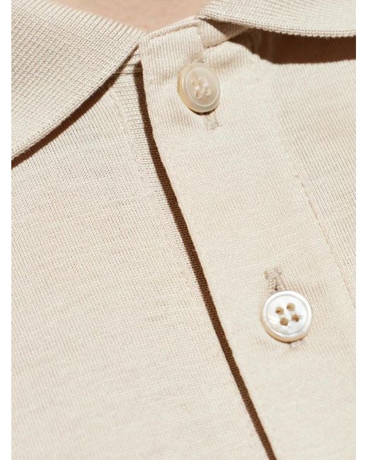 Paul & Shark White Button-Collared Polo Shirt for men