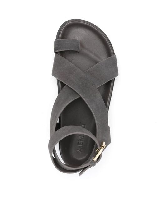 A.Emery Black Jalen Suede Sandals