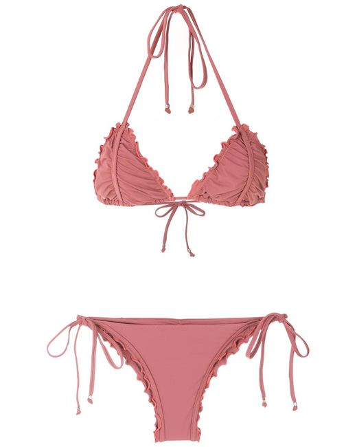 Amir Slama Bikini Met Geribbeld-Effect in het Pink