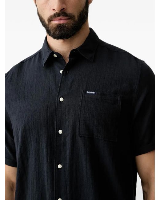 Barbour Black Kingswood Short-Sleeved Shirt for men