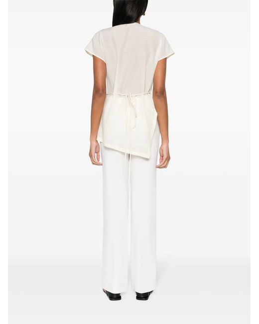 Fabiana Filippi White Cap Sleeve Top