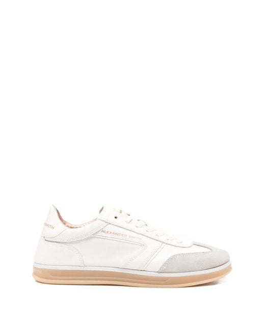 Alexander Smith White Leather Sneakers