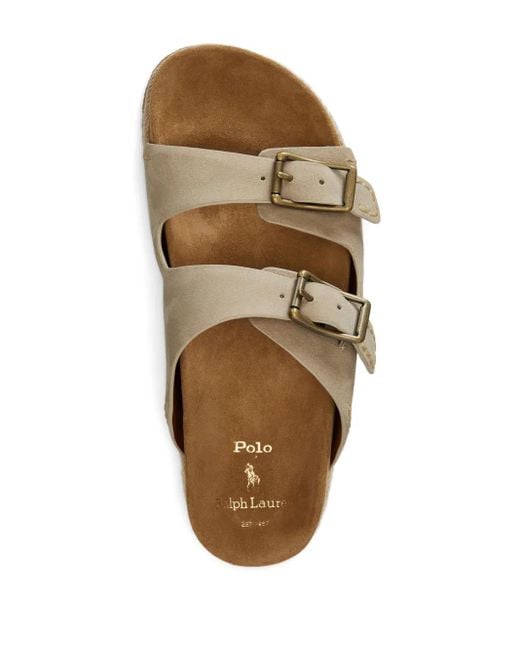 Polo Ralph Lauren White Turbach Suede Sandals for men