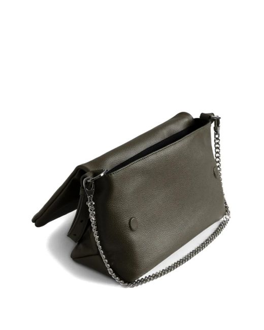 Zadig & Voltaire Gray Rocky Wings Chain-Strap Shoulder Bag