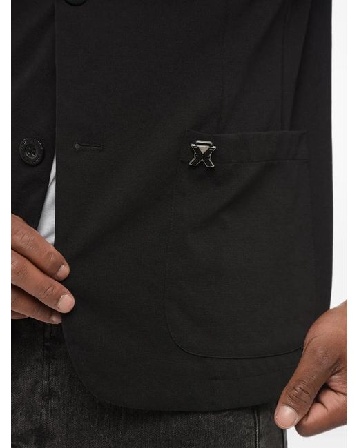 John Richmond Black Single-Breasted Blazer for men