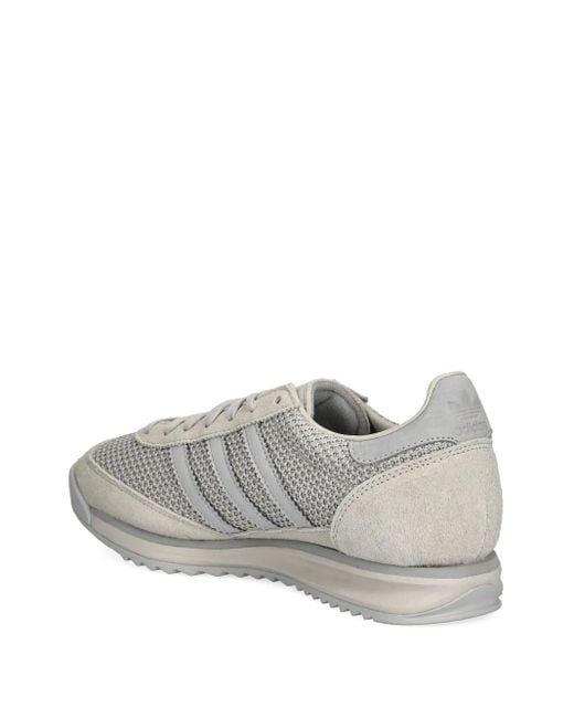 Adidas Gray 3-Stripes Mesh Sneakers